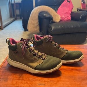 Women’s Olive and Burgundy Hiking Shoes